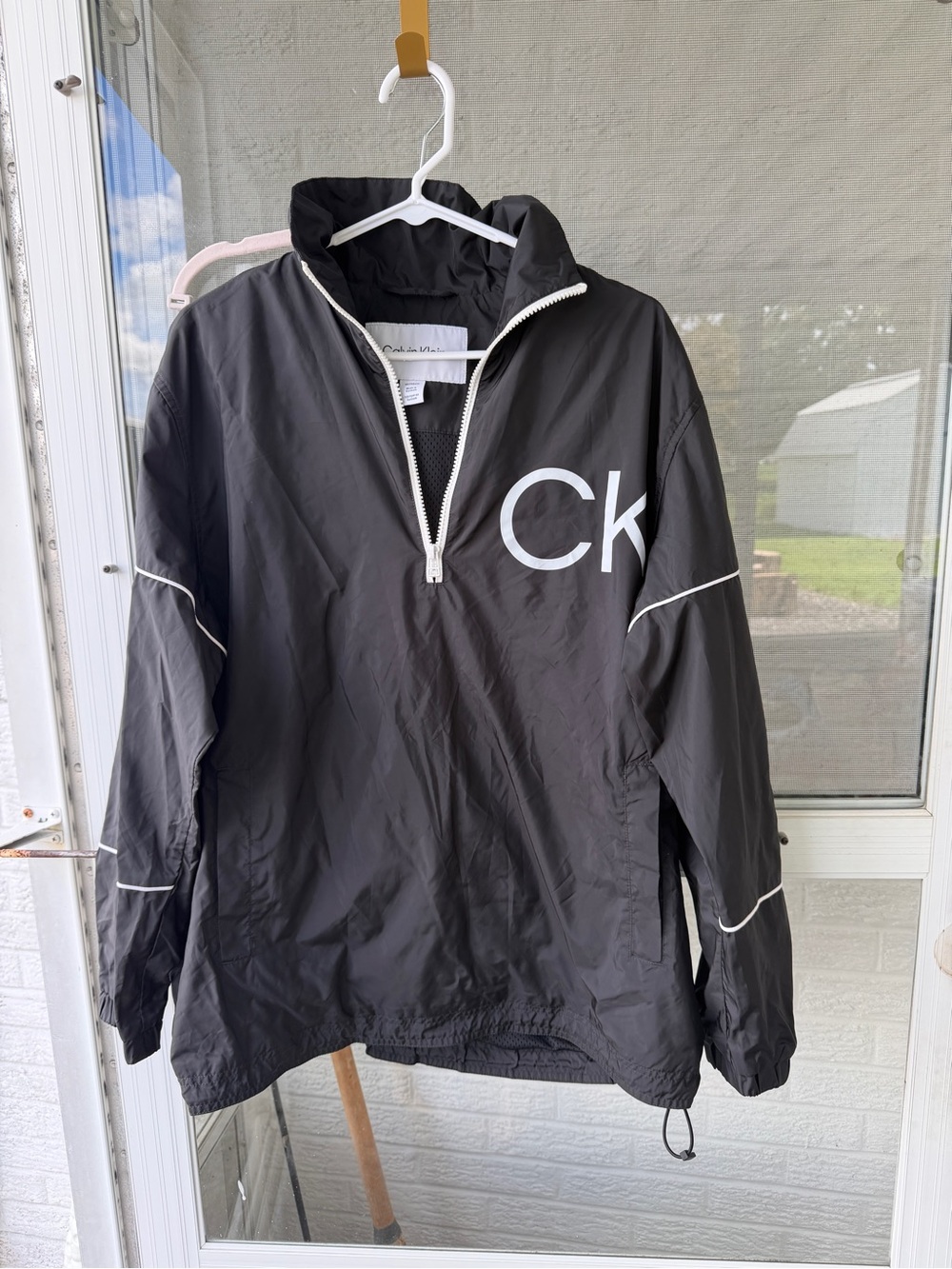 Calvin Klein Black Windbreaker Jacket